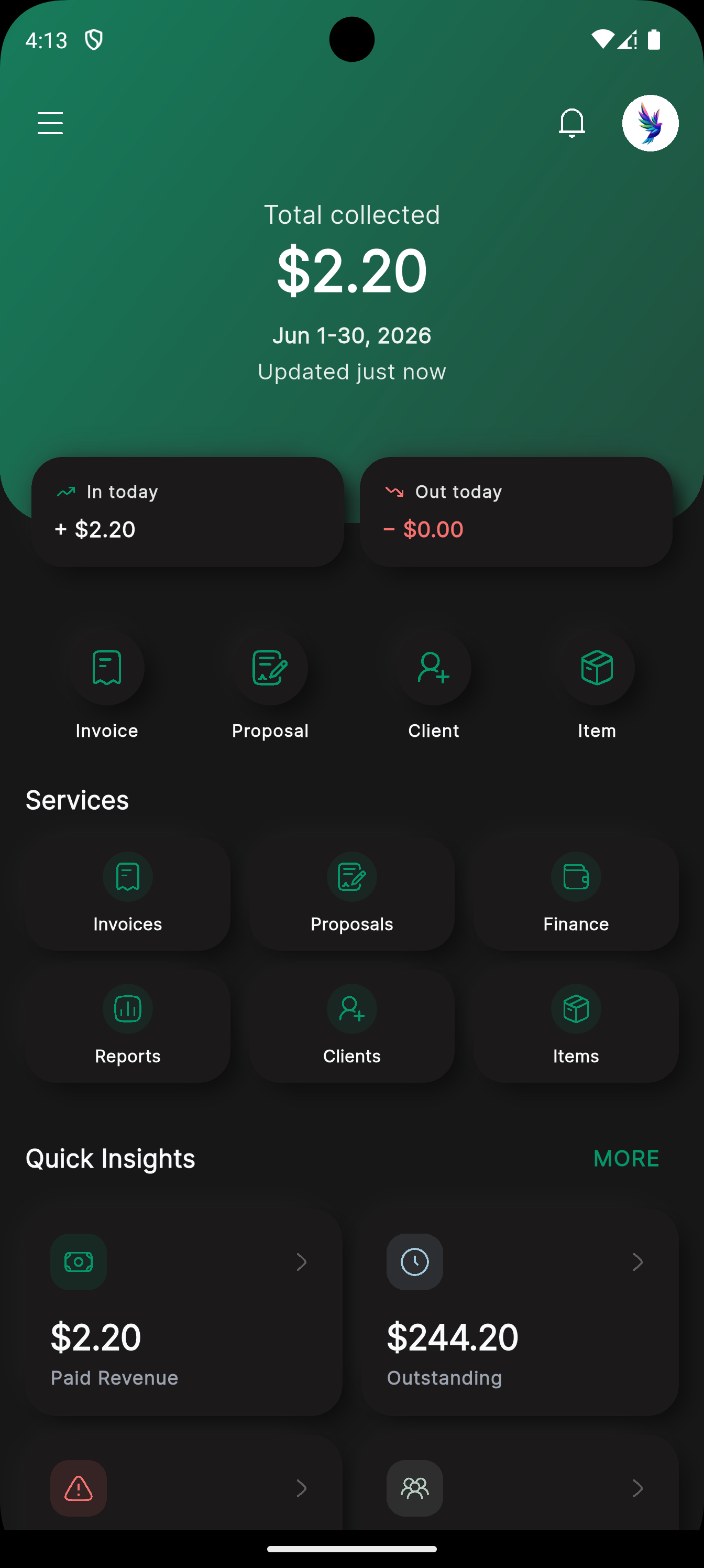 BreezeBiz - Dashboard